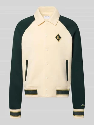bluza rozpinana o kroju regular fit z mieszanki bawełny Lacoste Beżowy