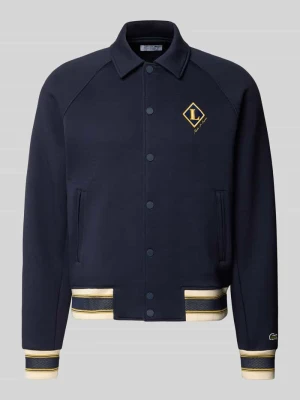 bluza rozpinana o kroju regular fit z mieszanki bawełny Lacoste Granatowy