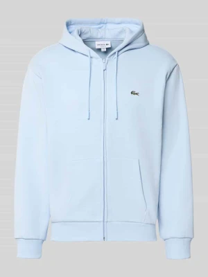Bluza rozpinana o kroju regular fit z mieszanki bawełny Lacoste Jasnoniebieski