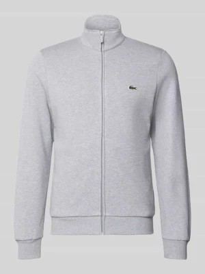 bluza rozpinana o kroju regular fit z mieszanki bawełny Lacoste Jasnoszary melanż