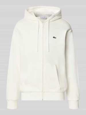 bluza rozpinana o kroju regular fit z mieszanki bawełny Lacoste Złamany biały
