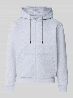 bluza rozpinana o kroju regular fit z mieszanki bawełny model 'BRADLEY' Jack&Jones Jasnoszary melanż