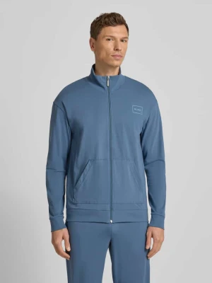 Bluza rozpinana o kroju regular fit z mieszanki bawełny model ‘LAZE ZIP’ HUGO