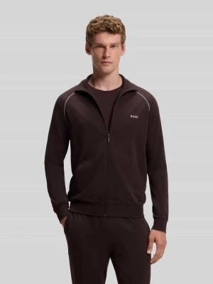 bluza rozpinana o kroju regular fit z mieszanki bawełny model 'Mix&Match' Boss Ciemnobrązowy