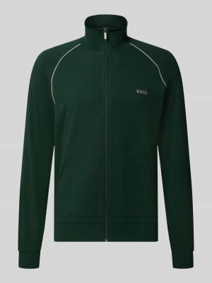 bluza rozpinana o kroju regular fit z mieszanki bawełny model 'Mix&Match' Boss Ciemnozielony