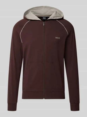 bluza rozpinana o kroju regular fit z mieszanki bawełny model 'Mix&Match Jacket H' Boss Ciemnobrązowy