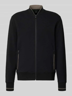 bluza rozpinana o kroju regular fit z mieszanki bawełny model 'SW_Revival Skarley' Boss Czarny