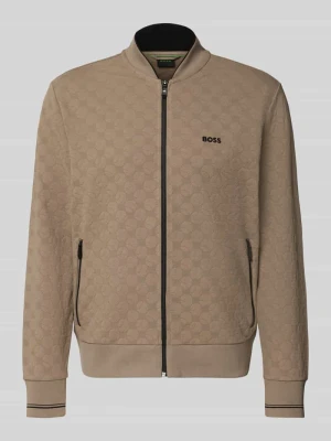 bluza rozpinana o kroju regular fit z mieszanki bawełny model 'SW_Revival Skarley' Boss Piaskowy