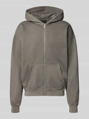 bluza rozpinana o kroju regular fit z mieszanki bawełny Pegador Ciemnoszary