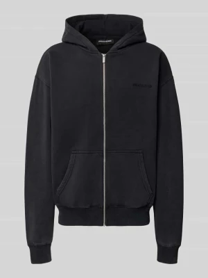 bluza rozpinana o kroju regular fit z mieszanki bawełny Pegador Czarny