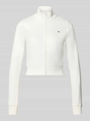 Bluza rozpinana o kroju regular fit z mieszanki bawełny Tommy Jeans Biały