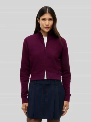 Bluza rozpinana o kroju regular fit z mieszanki bawełny Tommy Jeans Bordowy