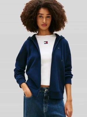 Bluza rozpinana o kroju regular fit z mieszanki bawełny Tommy Jeans Granatowy