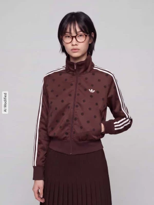 bluza rozpinana o kroju regular fit z modelem 'FIREBIRD' adidas Originals Czekoladowy