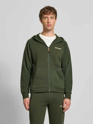 Bluza rozpinana o kroju regular fit z nadrukiem z logo model ‘Thatcher’ jack & jones