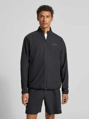 Bluza rozpinana o kroju regular fit z nadrukiem z logo model ‘Ventus’ EA7 Emporio Armani