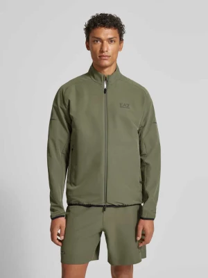 Bluza rozpinana o kroju regular fit z nadrukiem z logo model ‘Ventus’ EA7 Emporio Armani