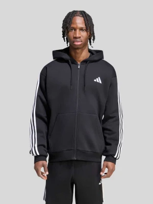 bluza rozpinana o kroju regular fit z paskami w kontrastowym kolorze Adidas