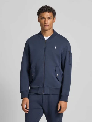 Bluza rozpinana o kroju regular fit z wyhaftowanym logo model ‘Double’ Polo Ralph Lauren Granatowy