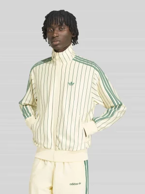 bluza rozpinana o kroju regular fit z wyhaftowanym logo model 'FIREBIRD TT PS' adidas Originals Złamany biały