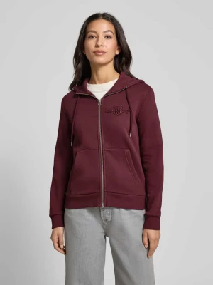 Bluza rozpinana o kroju regular fit z wyhaftowanym logo model ‘Shield’ Gant