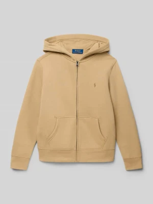 Bluza rozpinana o kroju regular fit z wyhaftowanym logo model ‘Tops’ Polo Ralph Lauren Beżowy