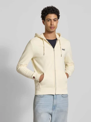 Bluza rozpinana o kroju regular fit z wyhaftowanym logo Superdry