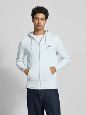 Bluza rozpinana o kroju regular fit z wyhaftowanym logo Superdry
