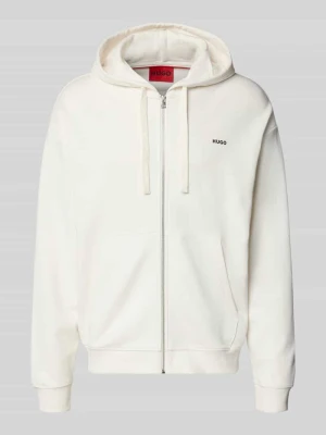 Bluza rozpinana o kroju relaxed fit z czystej bawełny model ‘DAPOZIP’ HUGO