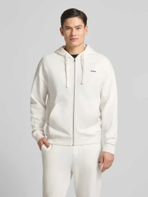 Bluza rozpinana o kroju relaxed fit z czystej bawełny model ‘DAPOZIP’ HUGO