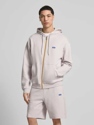 Bluza rozpinana o kroju relaxed fit z czystej bawełny model 'NADARASI' Hugo Blue