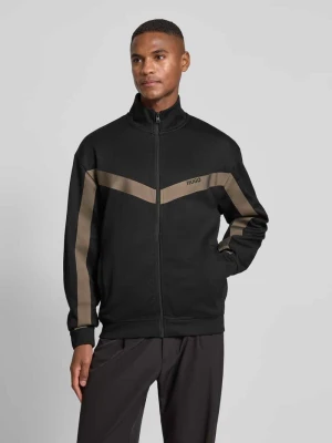 Bluza rozpinana o kroju relaxed fit z dodatkiem bawełny model ‘DARTI’ HUGO