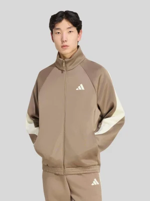 Bluza rozpinana o kroju relaxed fit z mieszanki bawełny Adidas Beżowy