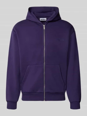 Bluza rozpinana o kroju relaxed fit z mieszanki bawełny z detalem z logo REVIEW Jasnośliwkowy