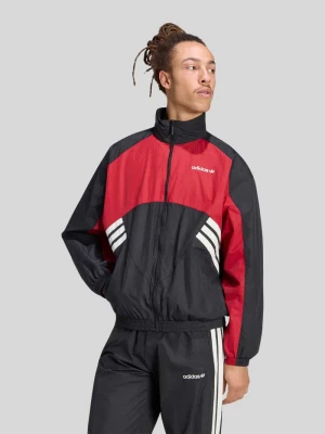 bluza rozpinana o kroju relaxed fit z napisem z logo model 'MUNICH 93' adidas Originals Bordowy