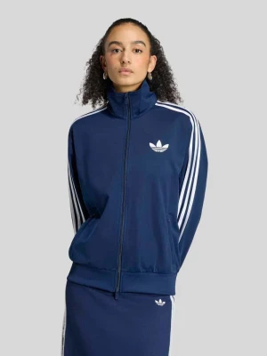bluza rozpinana o kroju relaxed fit z wyhaftowanym logo adidas Originals Ciemnoniebieski