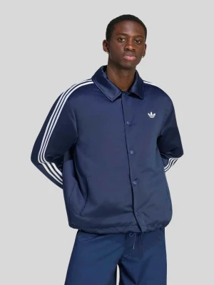 Bluza rozpinana o kroju relaxed fit z wyhaftowanym logo adidas Originals Granatowy
