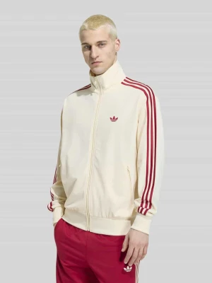 bluza rozpinana o kroju relaxed fit z wyhaftowanym logo i stójką adidas Originals Złamany biały