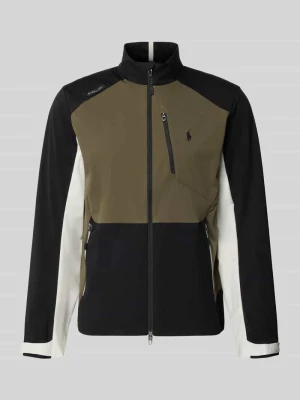 Bluza rozpinana o kroju relaxed fit z wyhaftowanym logo model '2_5L PLAINWEAVE' Polo Ralph Lauren Zielony
