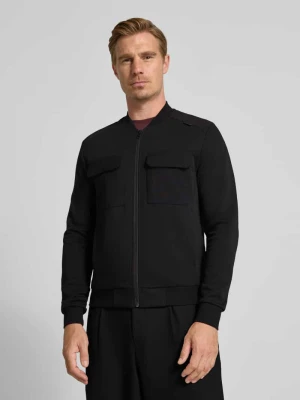 Bluza rozpinana o kroju slim fit z dodatkiem wiskozy model ‘Neuter’ Antony Morato Czarny
