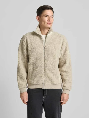 Bluza rozpinana o kroju slim fit z imitacji futerka model ‘ZE_COZISOLID’ Boss Orange