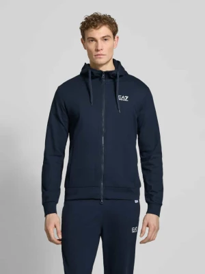 Bluza rozpinana o kroju slim fit z kapturem EA7 Emporio Armani