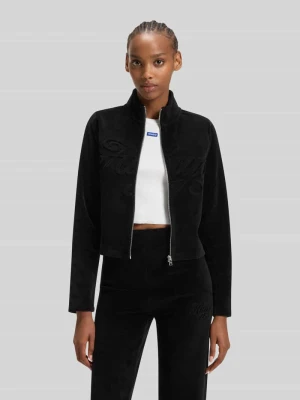 Bluza rozpinana o kroju slim fit z mieszanki bawełny model ‘DESSIE_B’ Hugo Blue