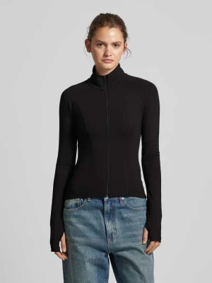 Bluza rozpinana o kroju slim fit ze stójką Gina Tricot