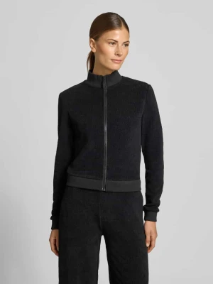 bluza rozpinana o kroju slim fit ze stójką model 'LAUDOMIA' Guess Czarny