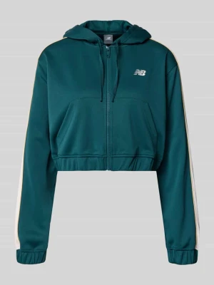 Bluza rozpinana o krótkim kroju z wyhaftowanym logo New Balance