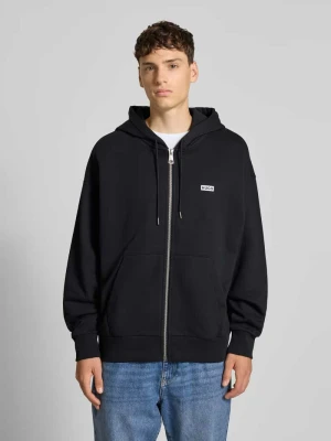 Bluza rozpinana o luźnym kroju z czystej bawełny Hugo Blue