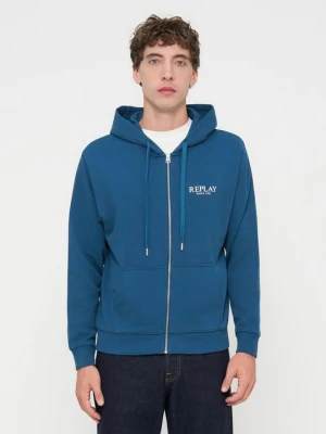 Bluza rozpinana Replay niebieski