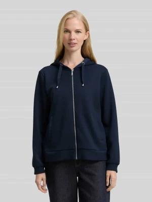Bluza rozpinana w kroju regular fit z dodatkiem wiskozy Tom Tailor Granatowy