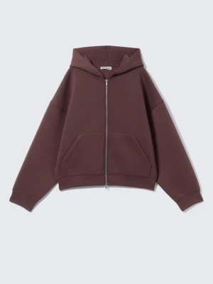 Bluza rozpinana Weekday ciemnoczerwony